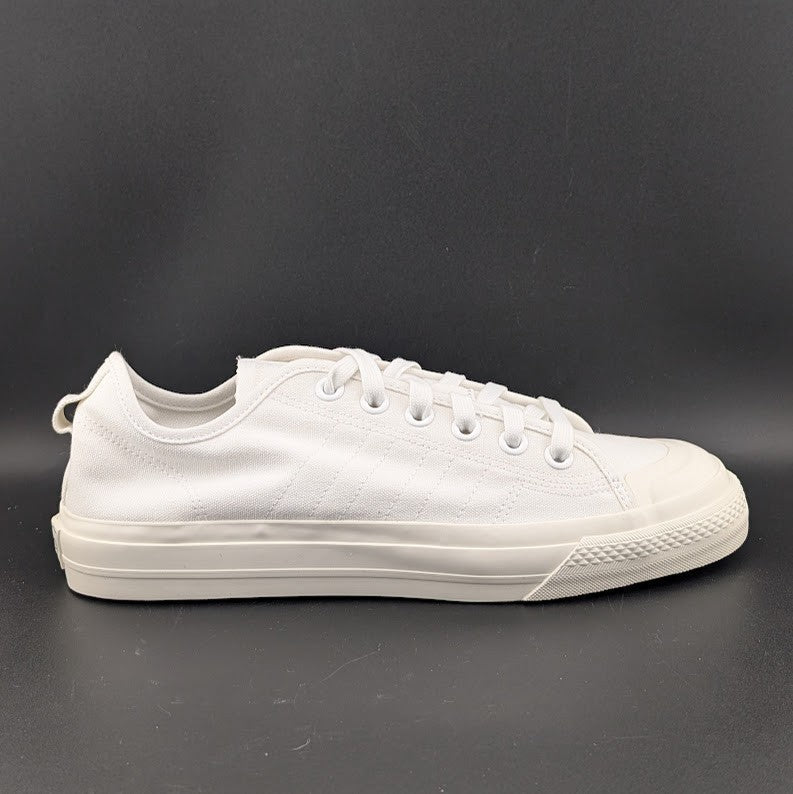 adidas Men's Size 8 / Wo's 9 Nizza RF Canvas Shoes Triple White  EF1883 adidas