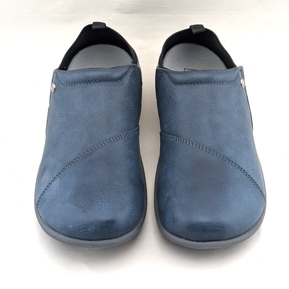 Spenco Brooklyn Womens US 5.5 Navy Orthotic Convertible Slip-On Clogs Shoes Spenco