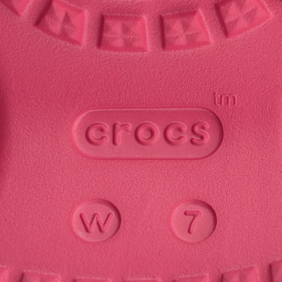 Crocs BAE Slides Slip On Platform Sandals/Slide DRAGON FRUIT PINK w Sz. 7 - NEW Crocs