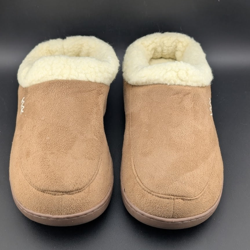 Mens Indoor/Outdoor Microsuede Slipper with Plush Fleece Lining Size S (7-8) Unbranded