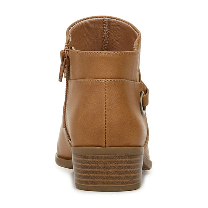 LifeStride Women's Amara Tan Bootie Multiple Sizes in Wide and Medium Flex Sole LifeStride
