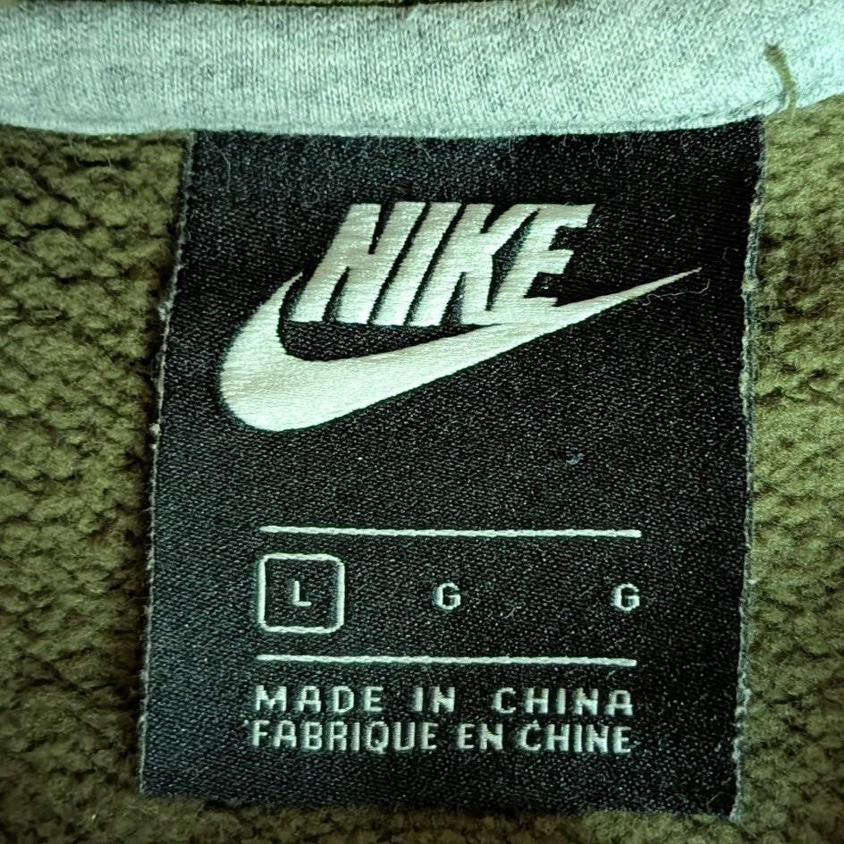 Nike ~ Size Large ~ Army Green Nike Swoosh Logo Box Oversize Hoodie ~ NEW Nike