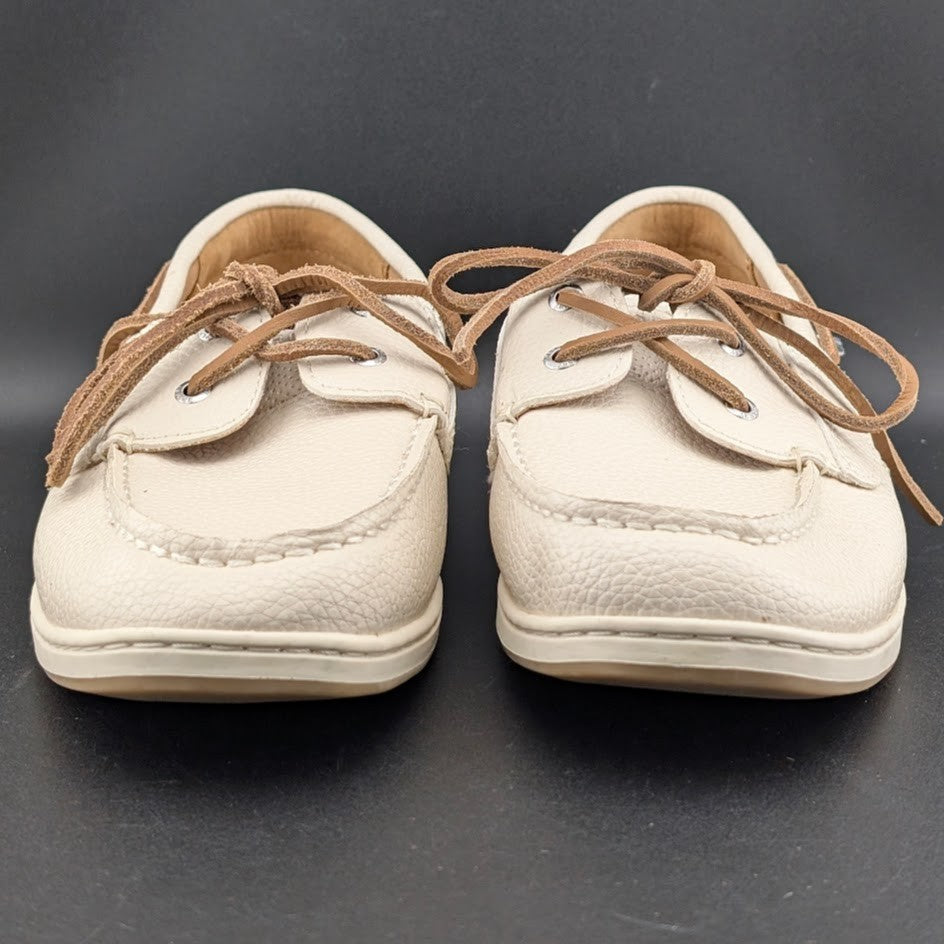 Sperry Women's Size US 9 / EU 40 Whalefish Cream Leather Boat Shoes ~ MSRP $125 SPERRY