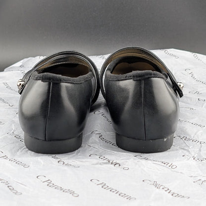 C.Paravano Women's Size 7 (EU 37.5) Mary Jane Ballet Flat Shoes Square Toe Soft C. Paravano