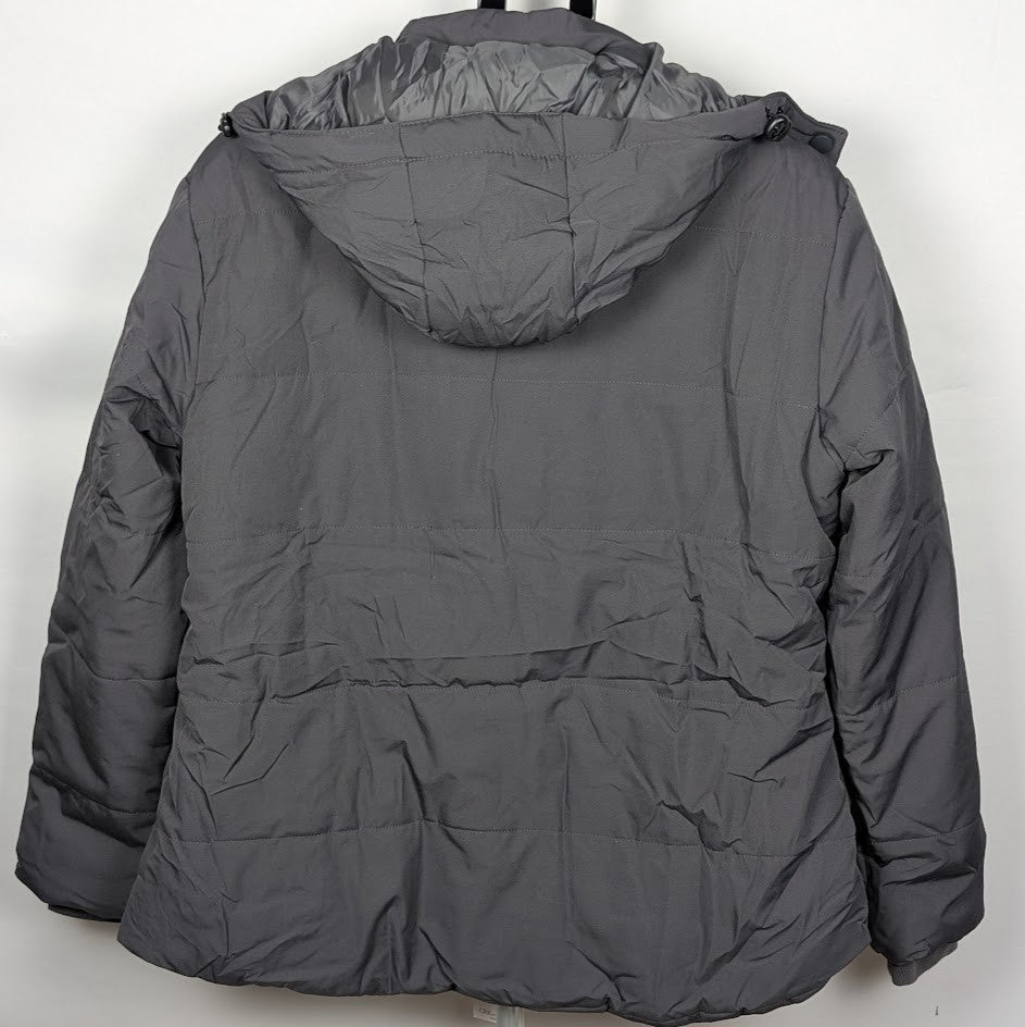 CREATMOUS Women's Plus Size 1X Warm Puffer Jacket WP Fleece Lined Removable Hood Creatmo Us