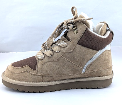 Robbin Girl Size 7.5 Melika Brown Faux Fur High Top Sneaker Booties Robbin Girl