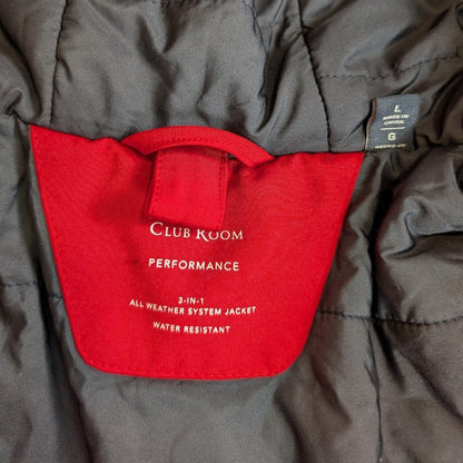 Club Room Men's 3-in-1 Hooded Jacket, Red  / Black, Size Large Club Room