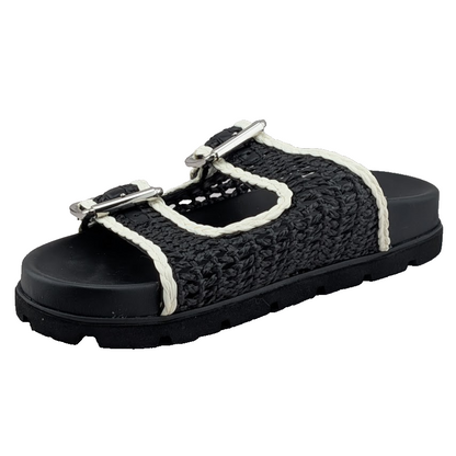 ⋆˚✿˖° Marc Fisher Mylan Sandals - Women Size 8.5 Black & White NEW in Box 🎁 Marc Fisher