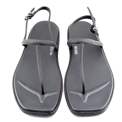 Crocs Miami Sandals Women's US 9 Black Adjustable Strap Thong Flip Flop 209793 Crocs