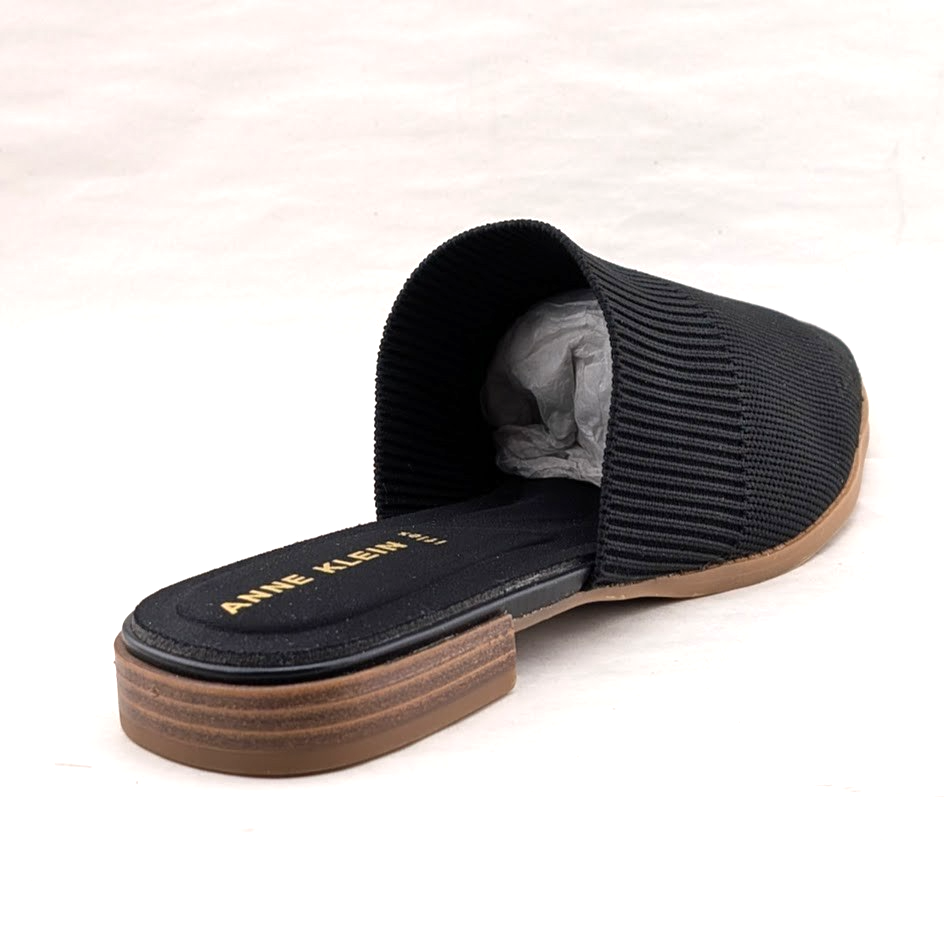 Anne Klein Women's Violet Black Knit Mule Size 9 M Pointed Toe Flat Heel NIB Anne Klein