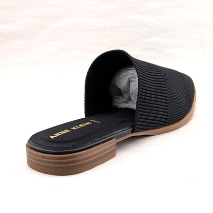 Anne Klein Women's Violet Black Knit Mule Size 9 M Pointed Toe Flat Heel NIB Anne Klein