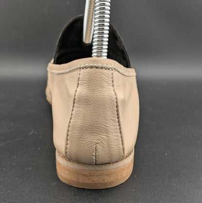 nila & nila Leather Penny Kilt Flat Loafers Nude ~ Size US 5-5.5 EU 36 Nila&Nila