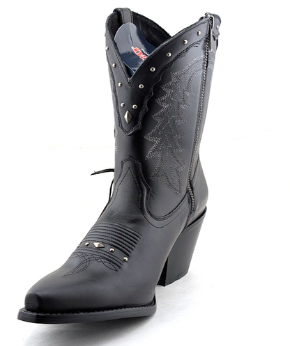 Durango Crush Womens Sz 9.5 Black Leather Tassles Cowboy Western Boots DRD0432 Durango