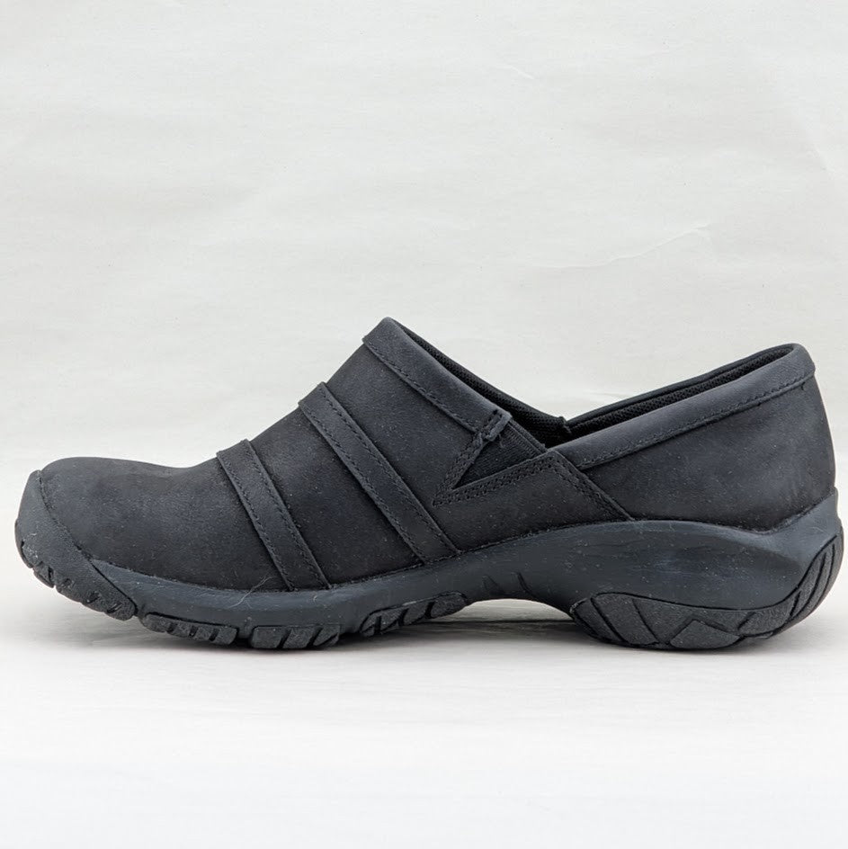 Merrell Encore Nova Black Leather Clogs Women’s 7.5  Slip-On Comfort Shoes Merrell