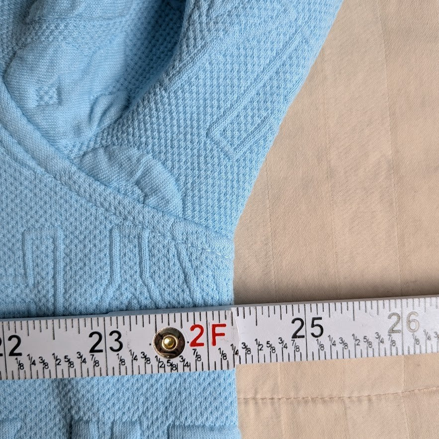 BornFly Hoodie Sky Blue Hooded Sweater~Size Large Streetwear NYC/LA/EVERYWHERE Born Fly