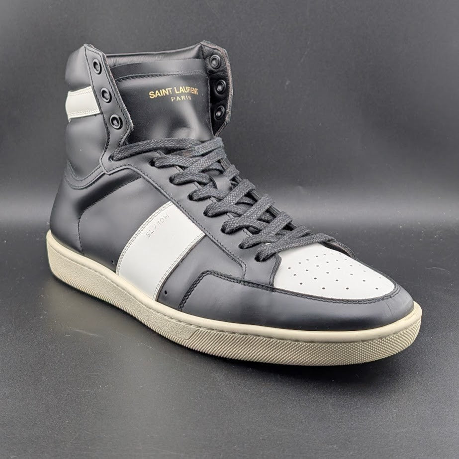 Saint Laurent SL10H High Top Sneaker Black Leather 418026 Sz EU41/Men 8/Wos 9.5 Saint Laurent