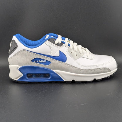 Men's Size 8 Air Max 90 Leather White / Game Royal-Photon Dust FN6843-100 Nike
