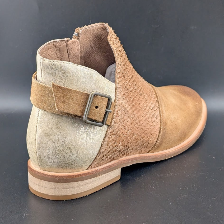 Antelope Laran Leather Buckled Ankle Boots US 9-9.5 EU 40 Tan Stone Combo Antelope