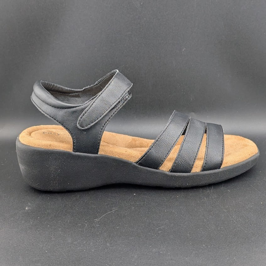 Easy Spirit Women's Size 8M Kenton3 Wedge Sandal w/ Hook & Loop Strap Closure Easy Spirit