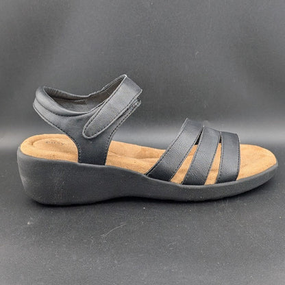 Easy Spirit Women's Size 8M Kenton3 Wedge Sandal w/ Hook & Loop Strap Closure Easy Spirit
