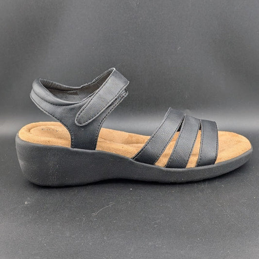 Easy Spirit Women's Size 8M Kenton3 Wedge Sandal w/ Hook & Loop Strap Closure Easy Spirit