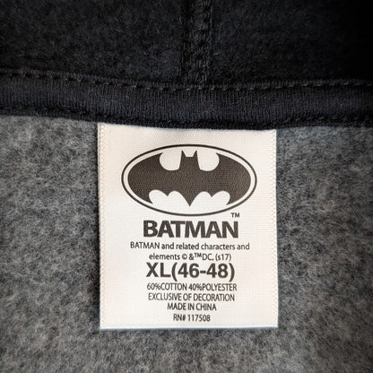 Batman | DC Comics | Gray/Black | Mens | Full Zip Hoodie Sweatshirt | L or XL DC
