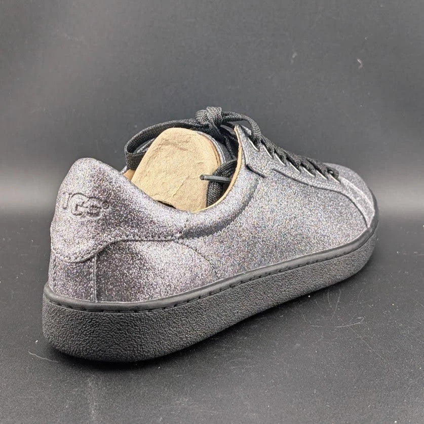 Ugg Sizes 6.5/8.5 Milo Glitter Gunmetal Lace Up Tennis Sneaker 1100213*FREE SHIP UGG