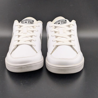 Converse All Star Court OX | Sneaker | Leather | White/Silver | 2 Big Kid Converse
