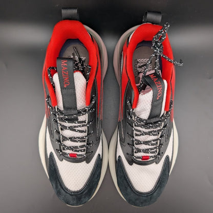 Mazino Krypton Casual Sneakers in Size 9 Superlight Air Soles Blk/Red SC3269 Mazino Krypton