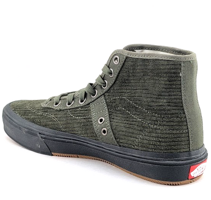 Vans Crockett High Decon Corduroy Olive/Black Men's US Sz 7 Sk8 New Rare Halfcab VANS