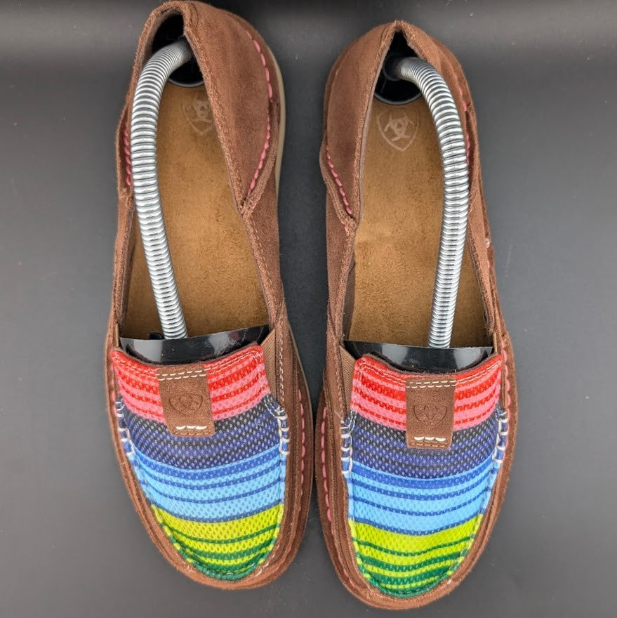 Ariat Cruiser Women's Sz 9B Brown Suede/Serape Mesh Slip On Loafers 10018587 NEW Ariat