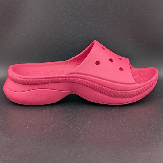 Crocs BAE Slides Slip On Platform Sandals/Slide DRAGON FRUIT PINK w Sz. 7 - NEW Crocs