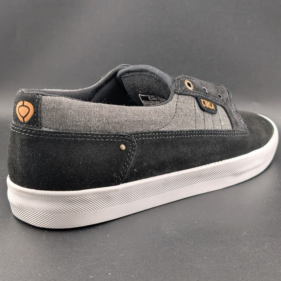 C1RCA Lancer Skate Shoes Mens 8.5/Wos 10 Black Grey Leather Low Sneakers NIB C1RCA