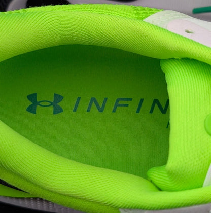 Under Armour Men's Size 11.5 ~HOVR Infinite Pro 2~White Hyper Green 3028168-101 Under Armour