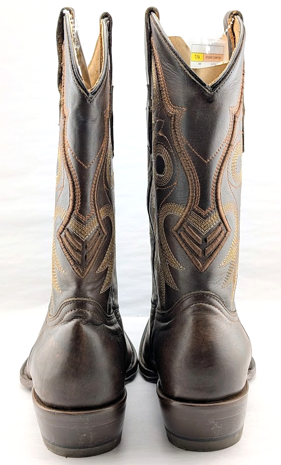 Mens Rodeo Cowboy Boots Genuine Leather Hibrido Suela Tacoma Cuero Bota Vaquera REYWELT