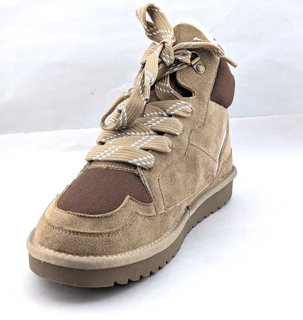 Robbin Girl Size 7.5 Melika Brown Faux Fur High Top Sneaker Booties Robbin Girl