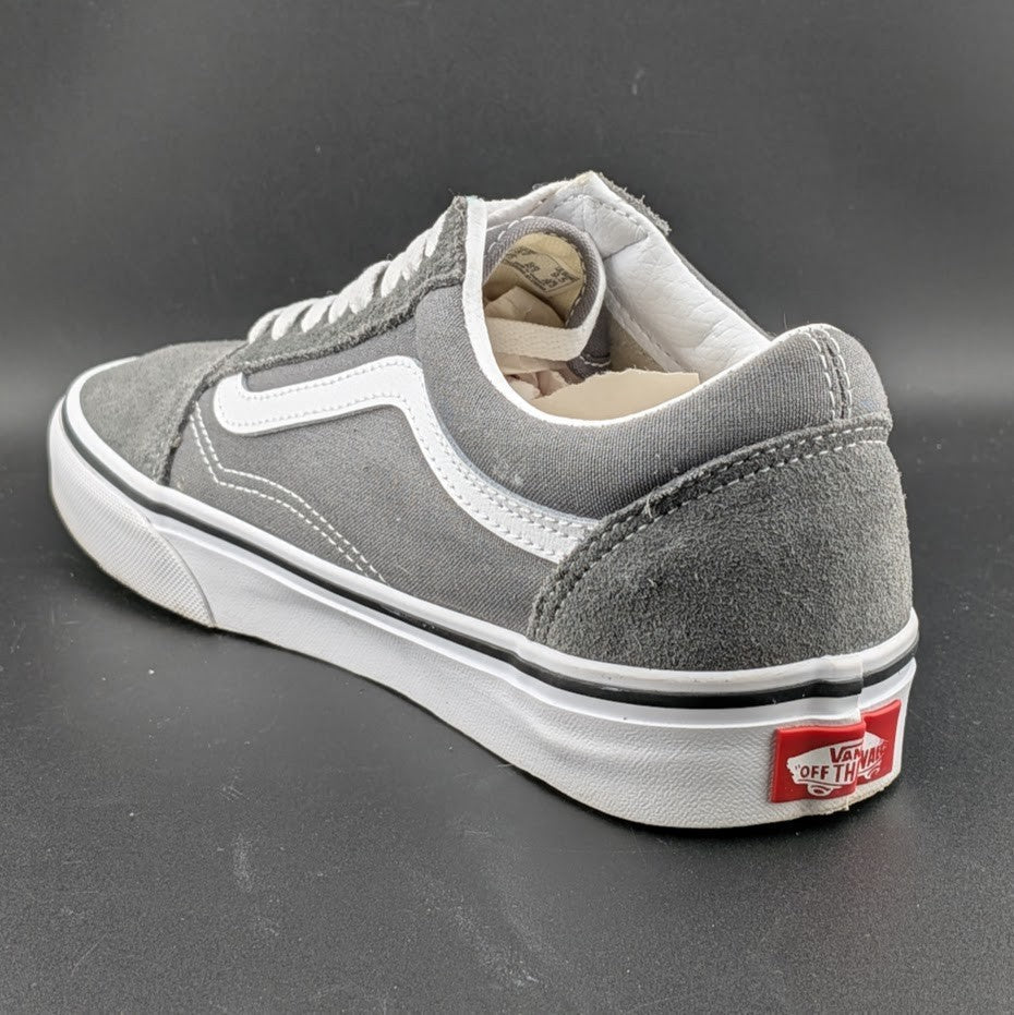 Vans Unisex Pewter Grey Lace-Up Old Skool Skate Shoe Size M8 W9.5 VANS