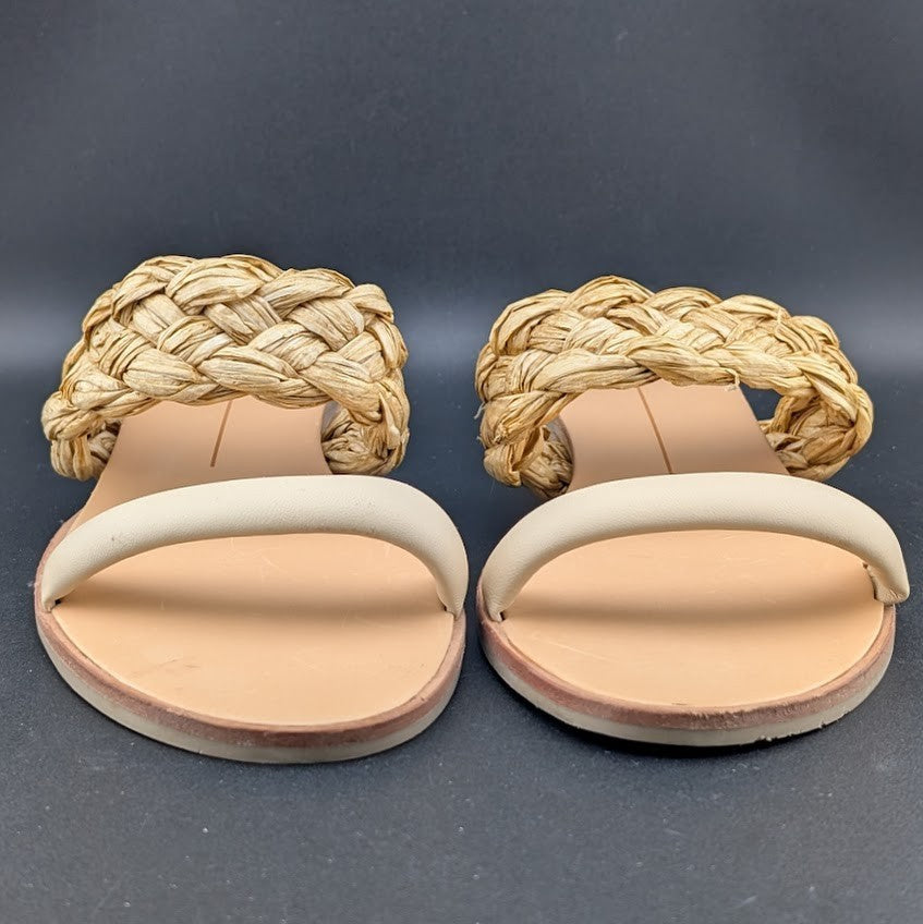 NEW DOLCE VITA Women's Size 9 Natural Raffia Slide/Sandals Dolce Vita