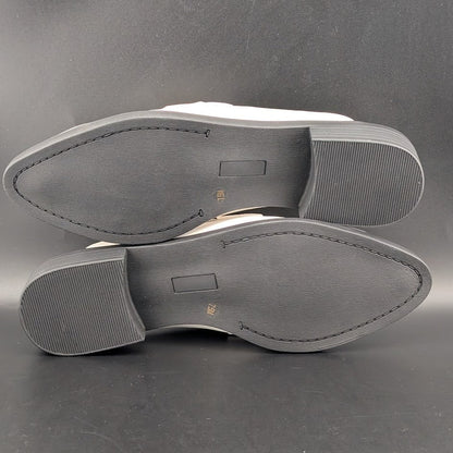 Dunion White Slip-On Mules Women's Size 7.5M Faux Leather Imperfect (See Notes) Dunion