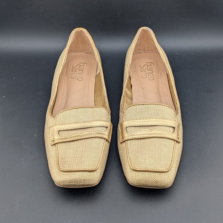 Franco Sarto Size 8 Tesica Metallic Penny Loafer w/ Square Toe Franco Sarto
