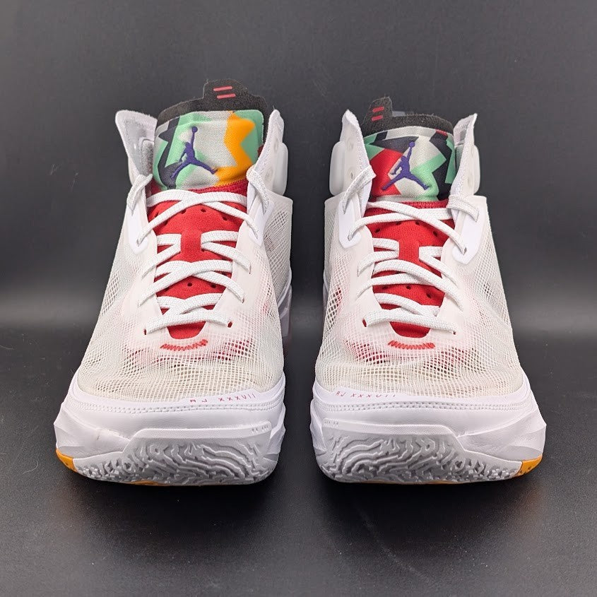 Nike Sz M10.5 Air Jordan XXXVII 37 'Hare' White White Red Basketball Shoe DD6958 Jordan