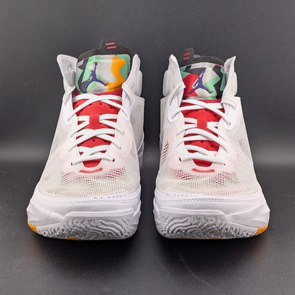 Nike Sz M10.5 Air Jordan XXXVII 37 'Hare' White White Red Basketball Shoe DD6958 Jordan