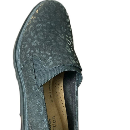 Clarks Women's Size 10 Calla Rae Black Leopard Print Loafer Flats Clarks