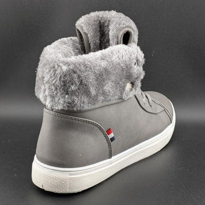 40% OFF Womens Sz 8 Combat Sneaker Boots w/ Faux Fur Lining Fashion Warm Unbranded