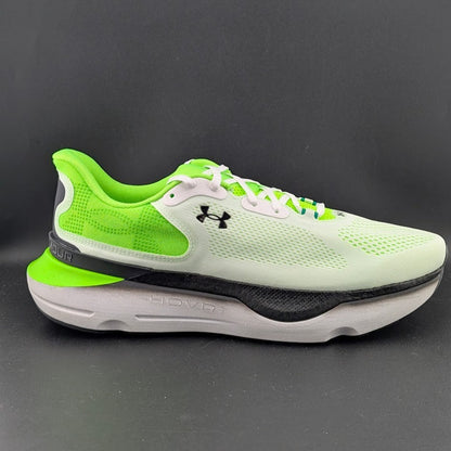 Under Armour Men's Size 11.5 ~HOVR Infinite Pro 2~White Hyper Green 3028168-101 Under Armour