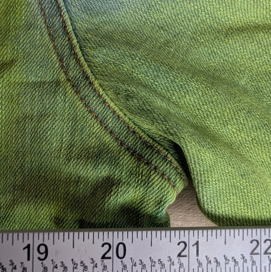 Reigning Fury Dip Dye Green Denim Jean Jacket Medium Reigning Fury