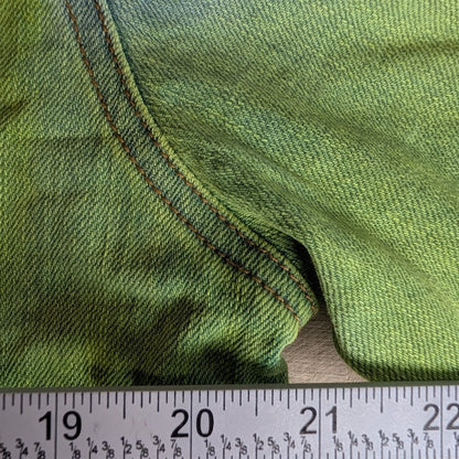 Reigning Fury Dip Dye Green Denim Jean Jacket Medium Reigning Fury