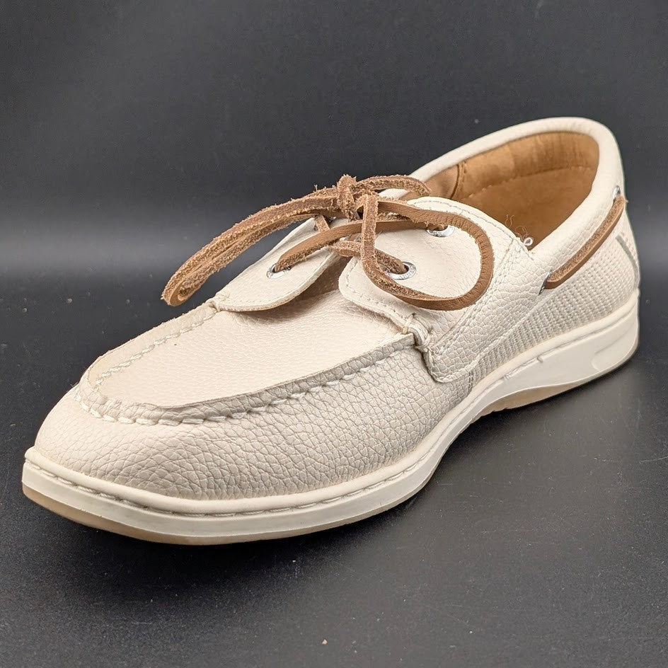 Sperry Women's Size US 9 / EU 40 Whalefish Cream Leather Boat Shoes ~ MSRP $125 SPERRY