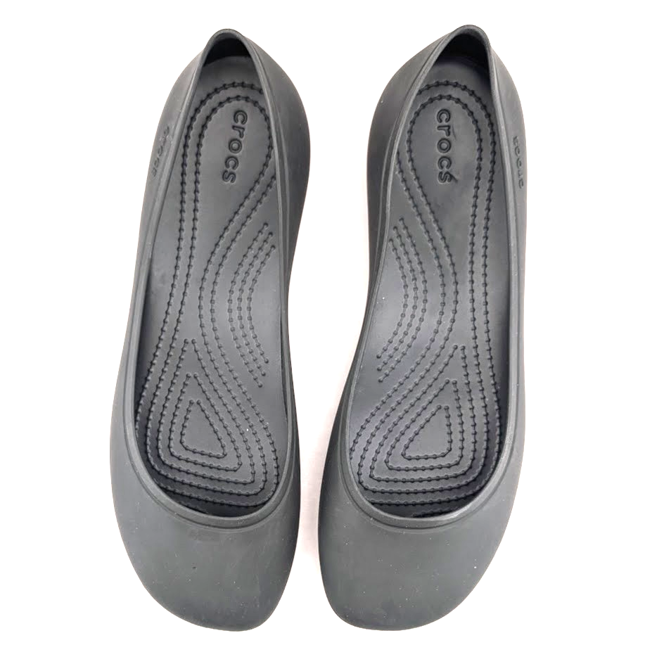 Crocs Women's Brooklyn Ballet Flats Black Sz 9 New Crocs