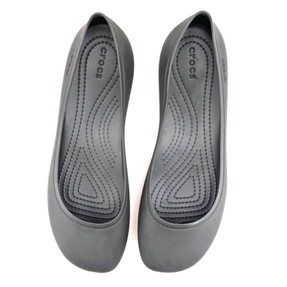 Crocs Women's Brooklyn Ballet Flats Black Sz 9 New Crocs